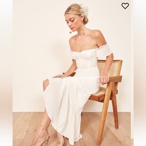 Reformation butterfly dress ivory 🦋